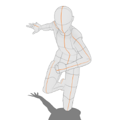 浮いてるっぽいポーズ Clip Studio Assets