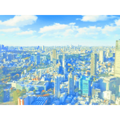 C 19 ビル街の遠景1 Clip Studio Assets