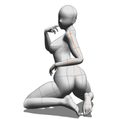 Turned Sitting Sexy Clip Studio Assets