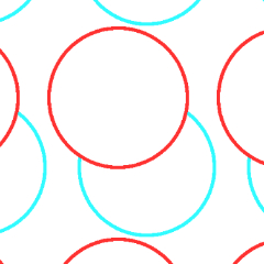 Red circle, light blue circle pattern - CLIP STUDIO ASSETS