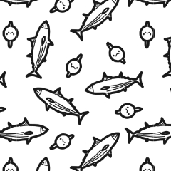 かつおちゃん ちらし柄 Clip Studio Assets