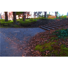 Landscape 2dcg Nature Park Stairs For The Background Masking Collage Clip Studio Assets