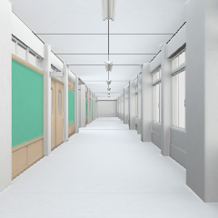 School Corridor 3d V1 8 Clip Studio Assets