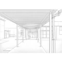 学校 渡り廊下 Clip Studio Assets