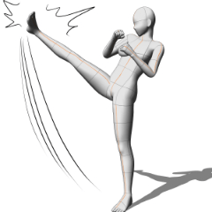 high kick - CLIP STUDIO ASSETS