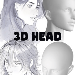 3D Dragon Head - CLIP STUDIO ASSETS