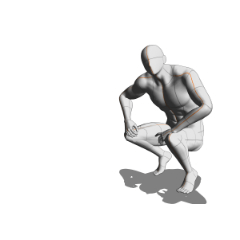 Crouching - CLIP STUDIO ASSETS