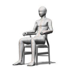 2 (male) sitting in an armchair - CLIP STUDIO ASSETS