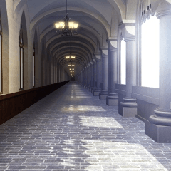 Hallway The Background Material That Comes To The Day The Mansion Hen 06 Oyashiki Clip Studio Assets