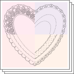 レース11 ハート型12枚 Clip Studio Assets