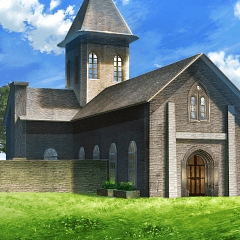 Background Material Fantasy Hen Church 017 Church Day Clip Studio Assets