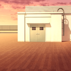 屋上_夕_みにくる背景素材学園編12_bg053_sashool_y - CLIP STUDIO ASSETS