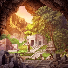 みにくる背景素材ダンジョン編 洞窟遺跡iseki02dou Y 夕 Clip Studio Assets