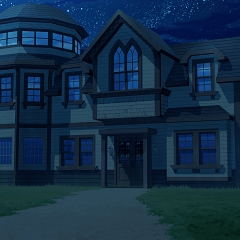 みにくる背景素材レトロ学園 寮編 寮 別荘iris021n2 夜 Clip Studio Assets