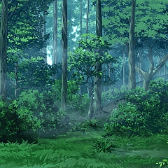みにくる背景素材自然編 森bg015a1 Kp B 霧 Clip Studio Assets