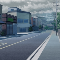 Background Material Everyday To See Hen Street Road Bg08 D B Cloudy Clip Studio Assets