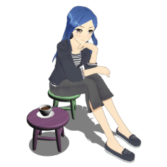 Sit In A Low Chair Clip Studio Assets