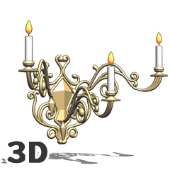 壁掛けキャンドルスタンド - CLIP STUDIO ASSETS