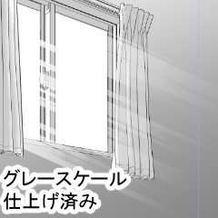 光の射す窓 Clip Studio Assets