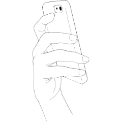 Hand With Smartphone Clip Studio Assets