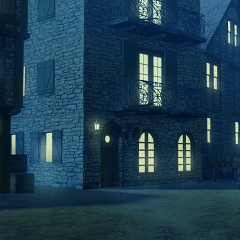 みにくる背景素材ファンタジー編 街並み013 Sinn N 夜 Clip Studio Assets