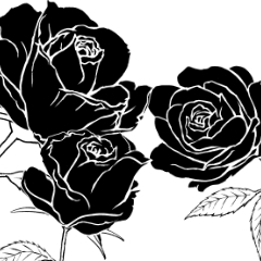 Just Stick The Flower Tone Black Roses Clip Studio Assets