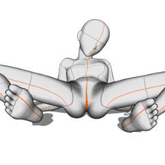 Legs sexy pose 2 sit open legs - CLIP STUDIO ASSETS