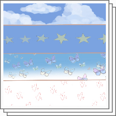 Brush Material Collection Clouds Stars Handwriting Heart Butterflies Clip Studio Assets