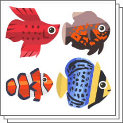 熱帯魚のイラスト40 Clip Studio Assets