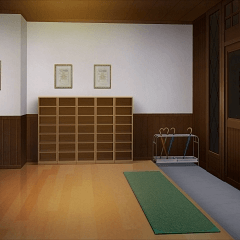 Background Material Retro School Dormitory Hen Geta Box Iris013n Night Clip Studio Assets