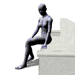 半身に腰かける Clip Studio Assets