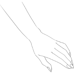 Hand drawing line for female left vector - CLIP STUDIO ASSETS