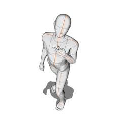 평화 표시로 올려다 보며 - CLIP STUDIO ASSETS