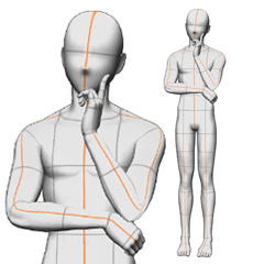 立っている男 02 - CLIP STUDIO ASSETS