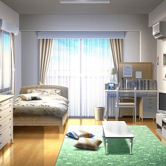 Background Material Dormitory Hen Woman Simple Room Oldryoroom03 Day Clip Studio Assets