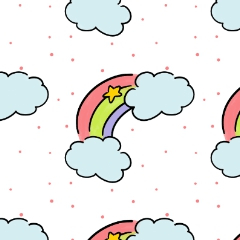 Cute Cloud Pattern 01 - CLIP STUDIO ASSETS