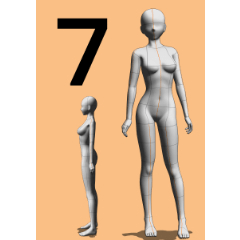 Seven Head Women S Standard Clip Studio Assets