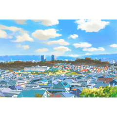 町の上空と展望 - CLIP STUDIO ASSETS