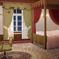 幼い部屋 夜 みにくる背景素材お屋敷編06 Bg013a1 Kp A N Clip Studio Assets