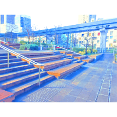 A 16 Urban Park Illustrated Wind No Sky Clip Studio Assets