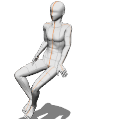 座っているポーズ Clip Studio Assets