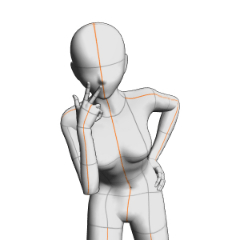 Bend over and V - CLIP STUDIO ASSETS