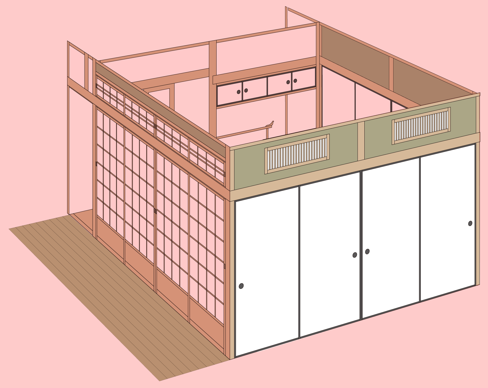 Japanese Style Wall C Clip Studio Assets