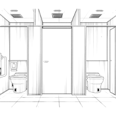 公衆トイレ Clip Studio Assets