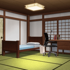 日式客房 Bg01 D B 夜 Clip Studio Assets