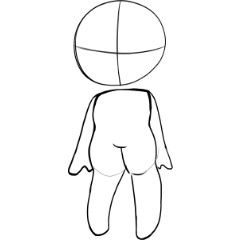 simple cartoon full body sketch base - CLIP STUDIO ASSETS