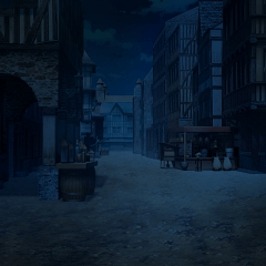 みにくる背景素材ファンタジー編 街並み011 Sb Road Nn 夜 Clip Studio Assets