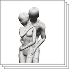 Couple Pose 259 - CLIP STUDIO ASSETS