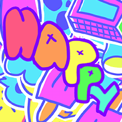 happy sticker pack - CLIP STUDIO ASSETS