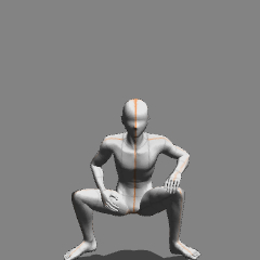 crouching pose - CLIP STUDIO ASSETS